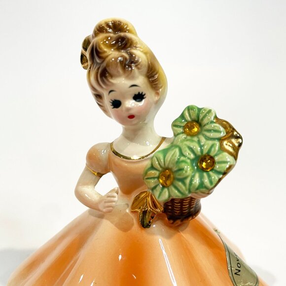 Josef Originals November Topaz Figurine Birthstone Birthday Girl Vintage - Picture 5 of 7